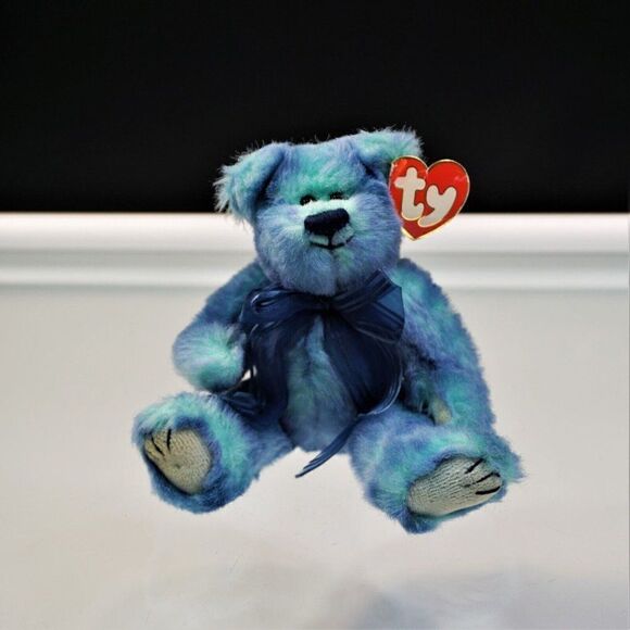 1993 TY Beanie Babies Azure Bear I am Blue Without You Vintage Retired w Tags - Picture 1 of 5